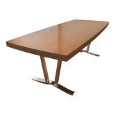 Table basse style Bernard Rohne vintage 1980