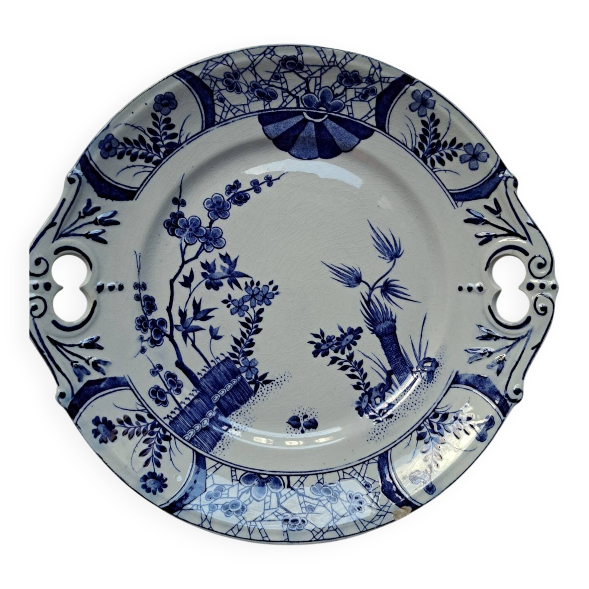 Plat de service Creil & Montereau "Japon" 25cm