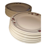 23 assiettes plates Salins E.charbonnier modèle Athos