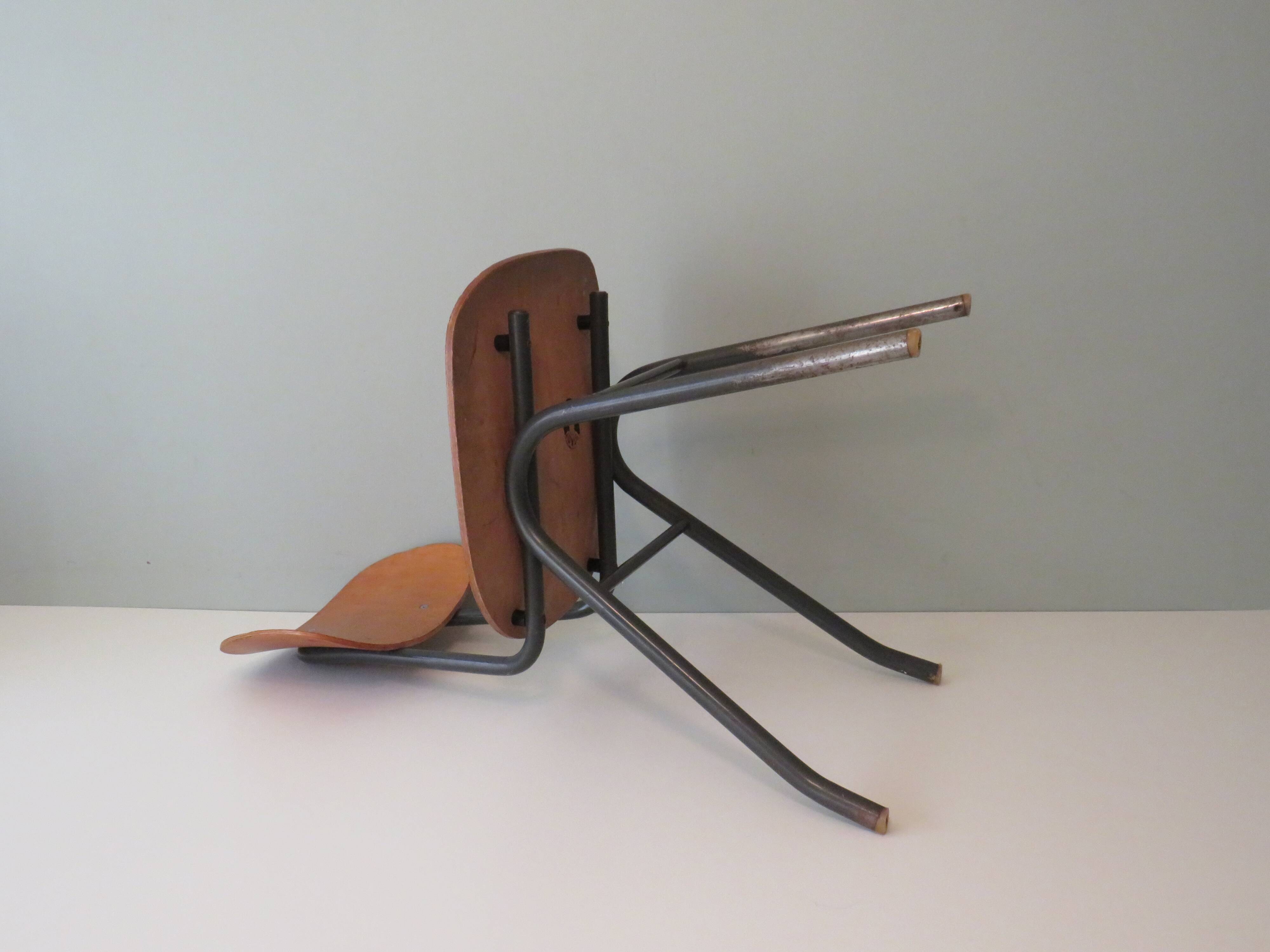 Suite of 6 industrial chairs, Germany 1960