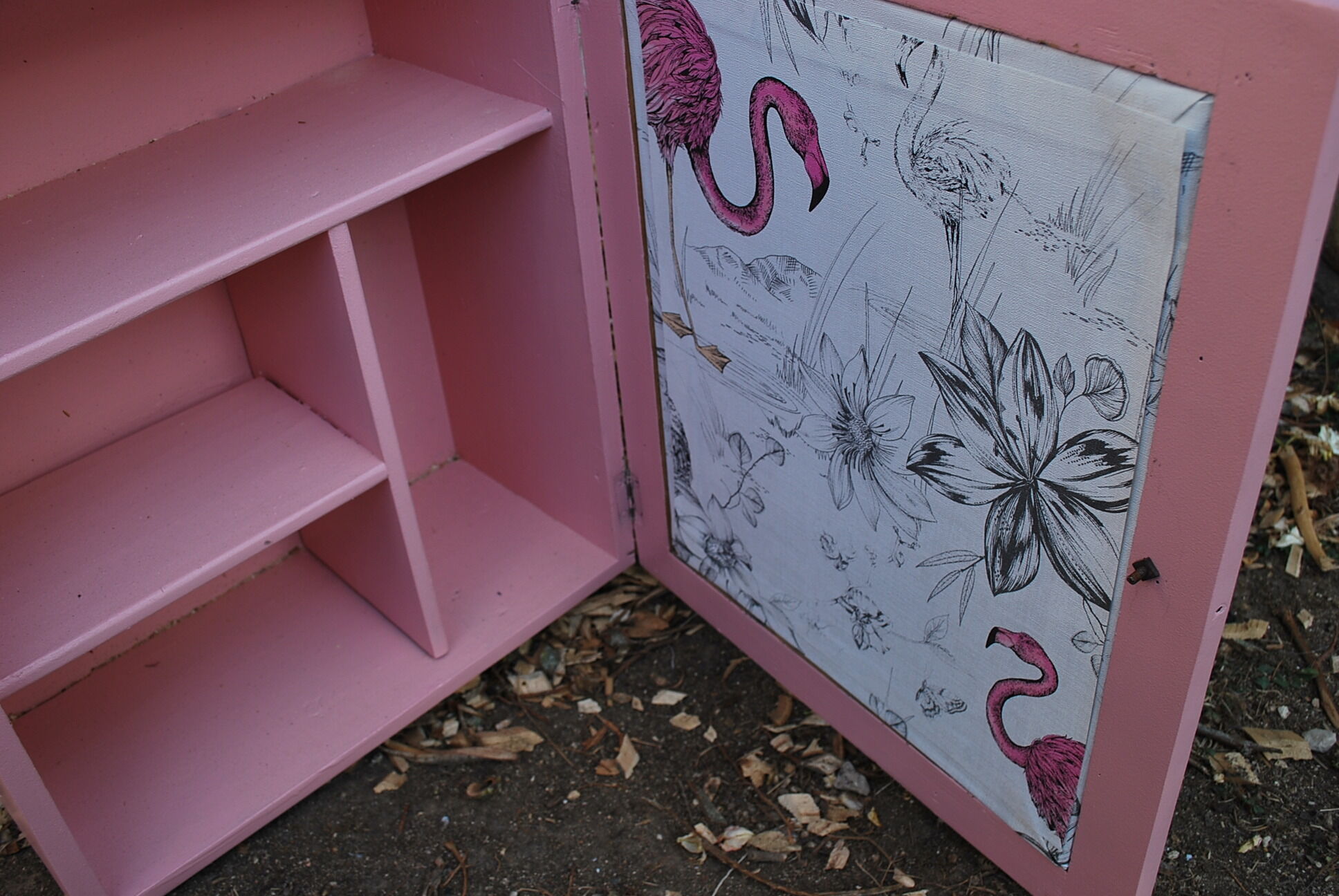 Pink pharmacy cupboard