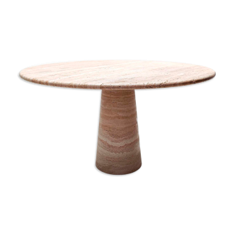 Contemporary Italian Travertine Dining Table in Beige