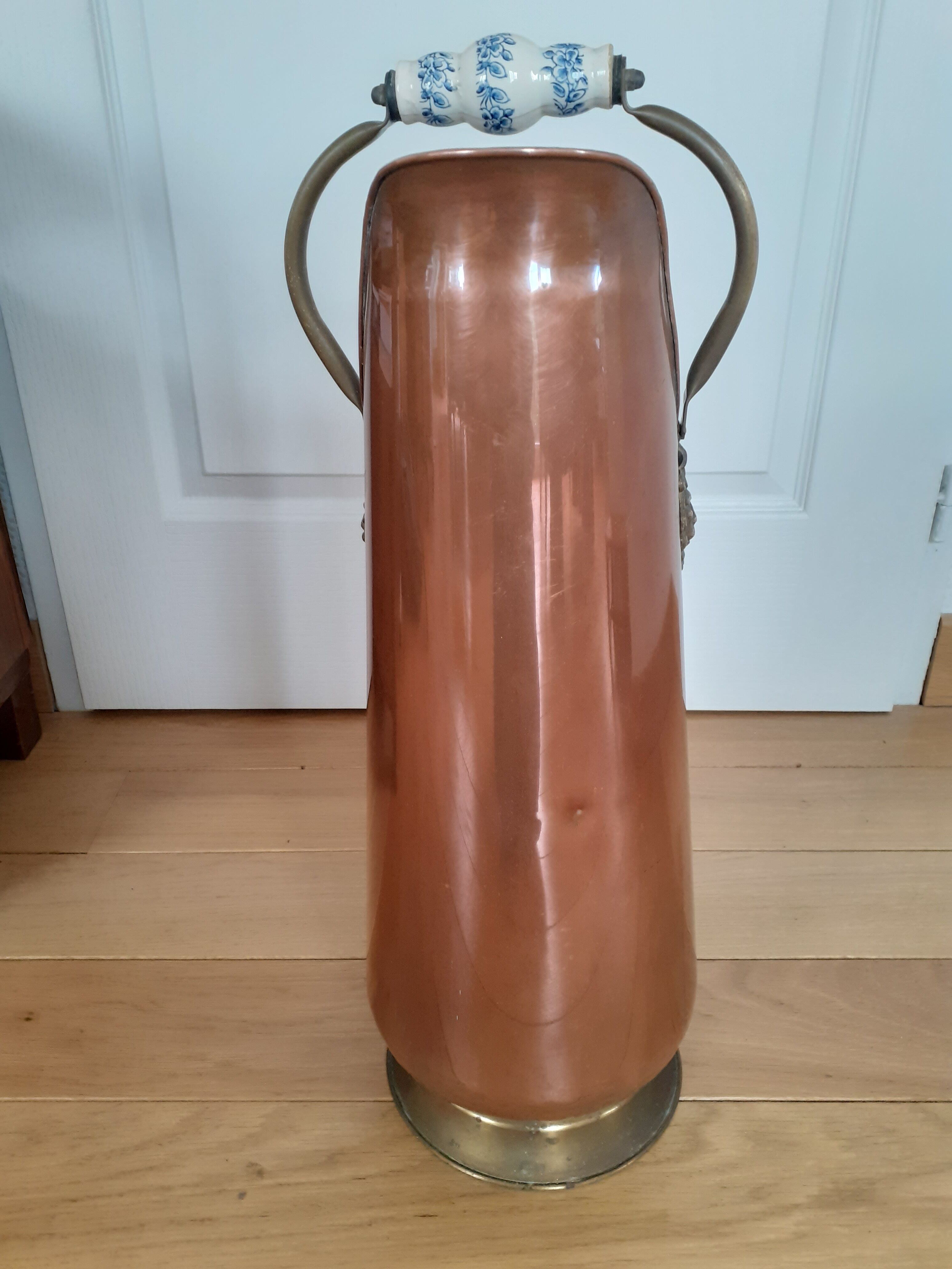 Old copper coal bucket