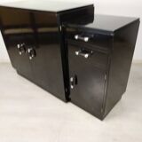 Modernist art deco black lacquered buffet