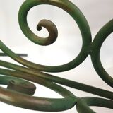 Vintage wrought iron magazine rack – handcrafted scrolls –