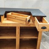 Waxed pine counter bar crate furniture trade
