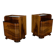 1940s pair of Art Deco bedside tables, Czechoslovakia