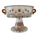 60s crystal glass footed bowl