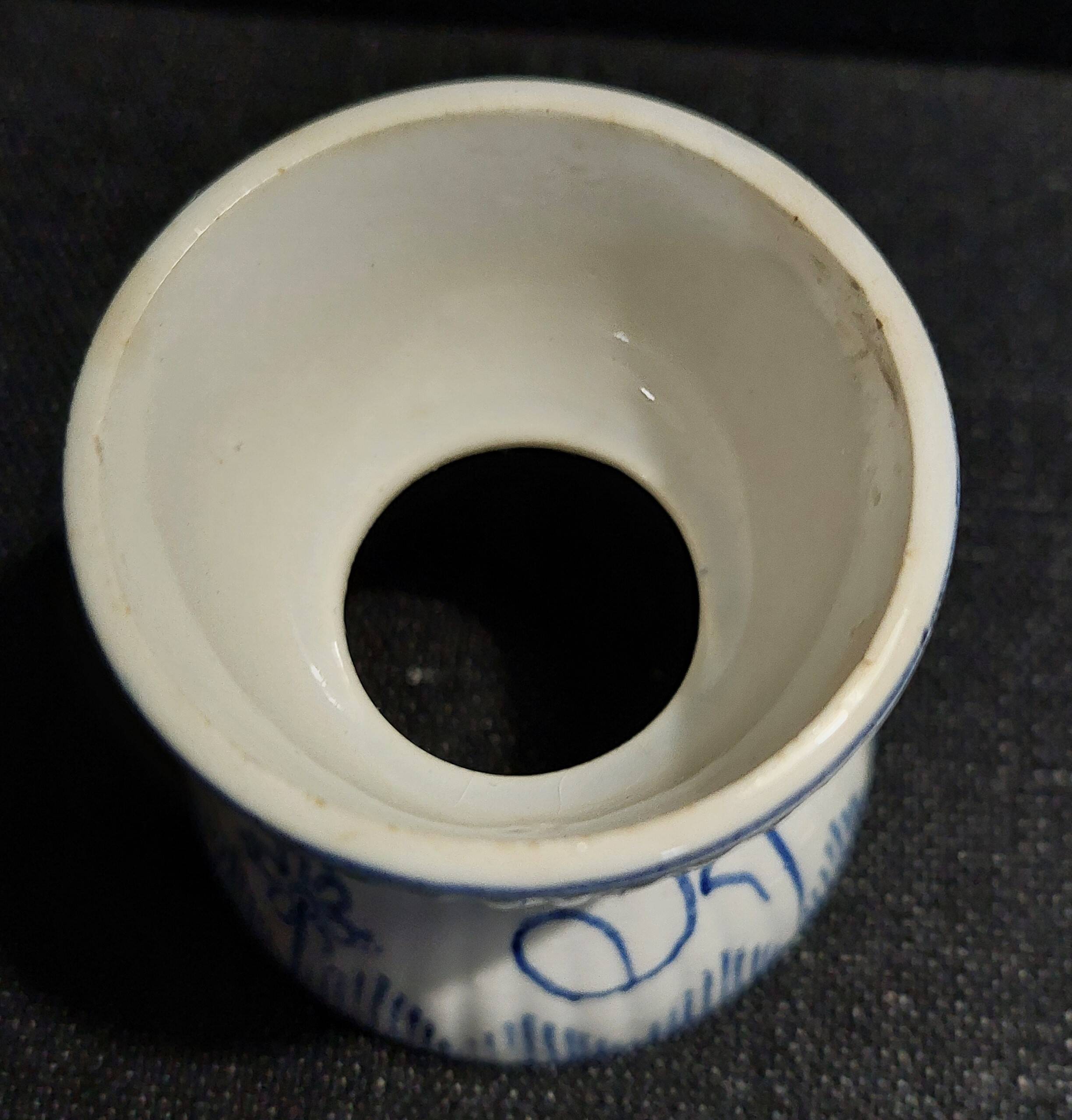 Earthenware diabolo egg cup early 20th century