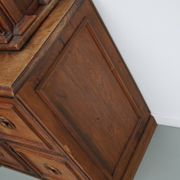 Large Antique German Pitch Pine Corner Apothecary Cabinet / Vitrine ca 1900s