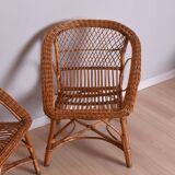Paire de fauteuils années 1980