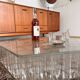 Coffee table, decorative glass element
