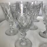 9 verres à Madère ou apéritif 11 cm, Baccarat modèle Armagnac