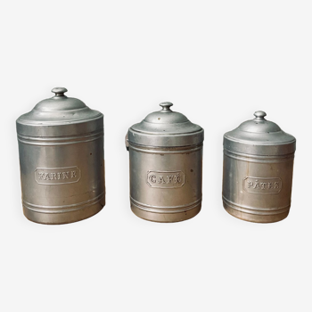 Vintage aluminum spice jars