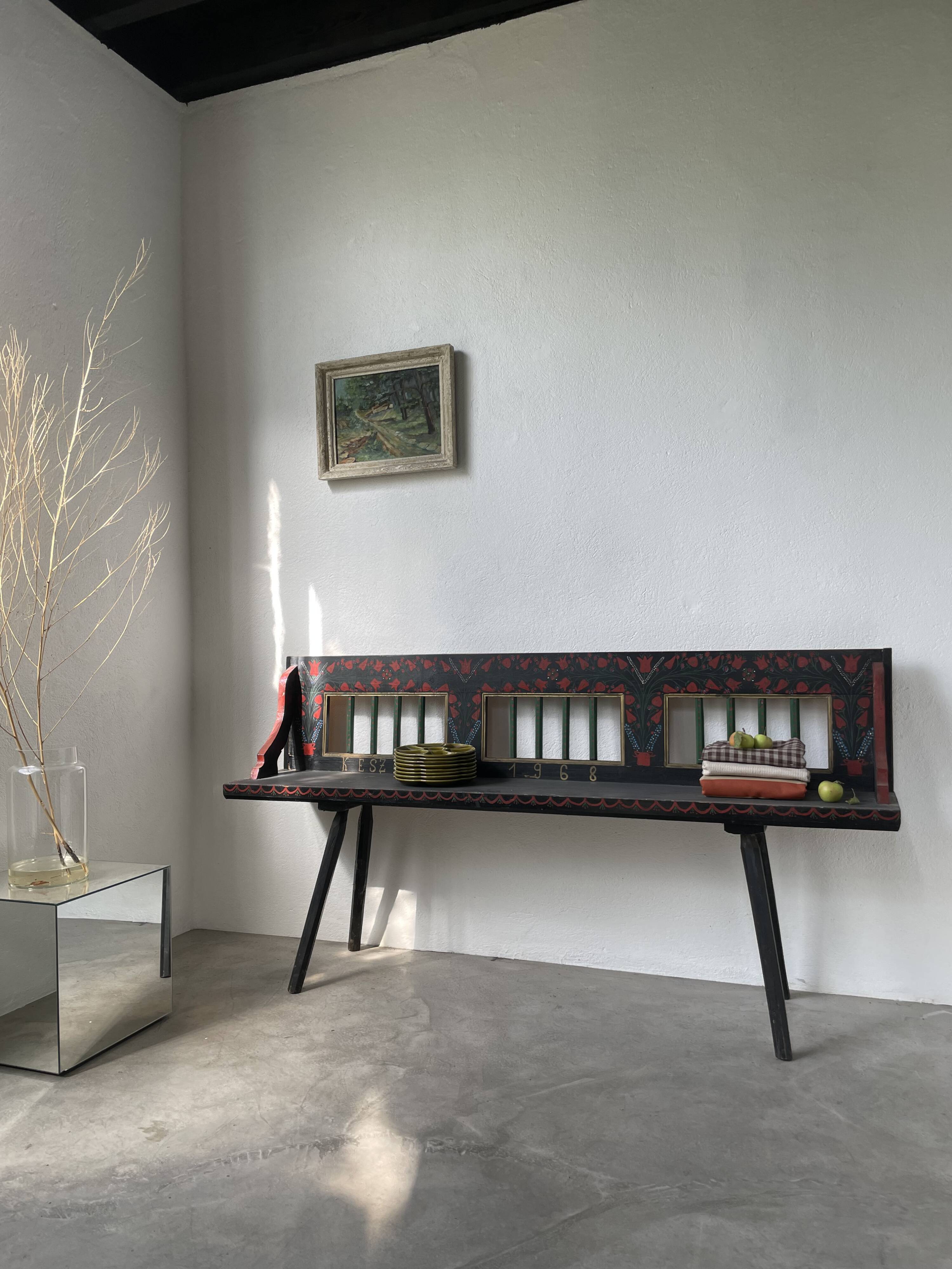 Moldavian bench 1968 polychrome