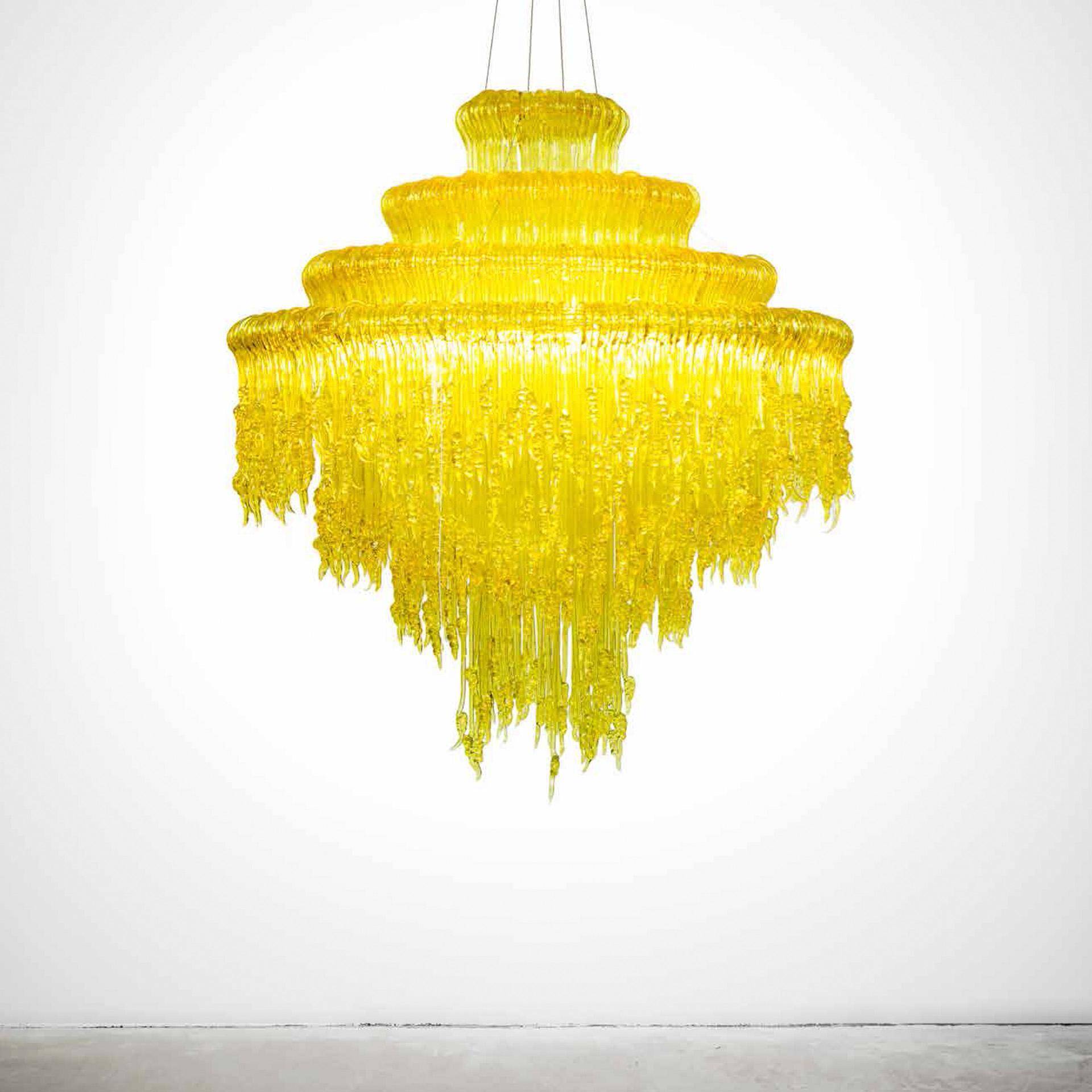 Contemporary Jacopo Foggini Mod Sneeze B Yellow Methacrylate Italian Chandelier