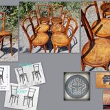 6 Horgen-Glarus bistro chairs 20s