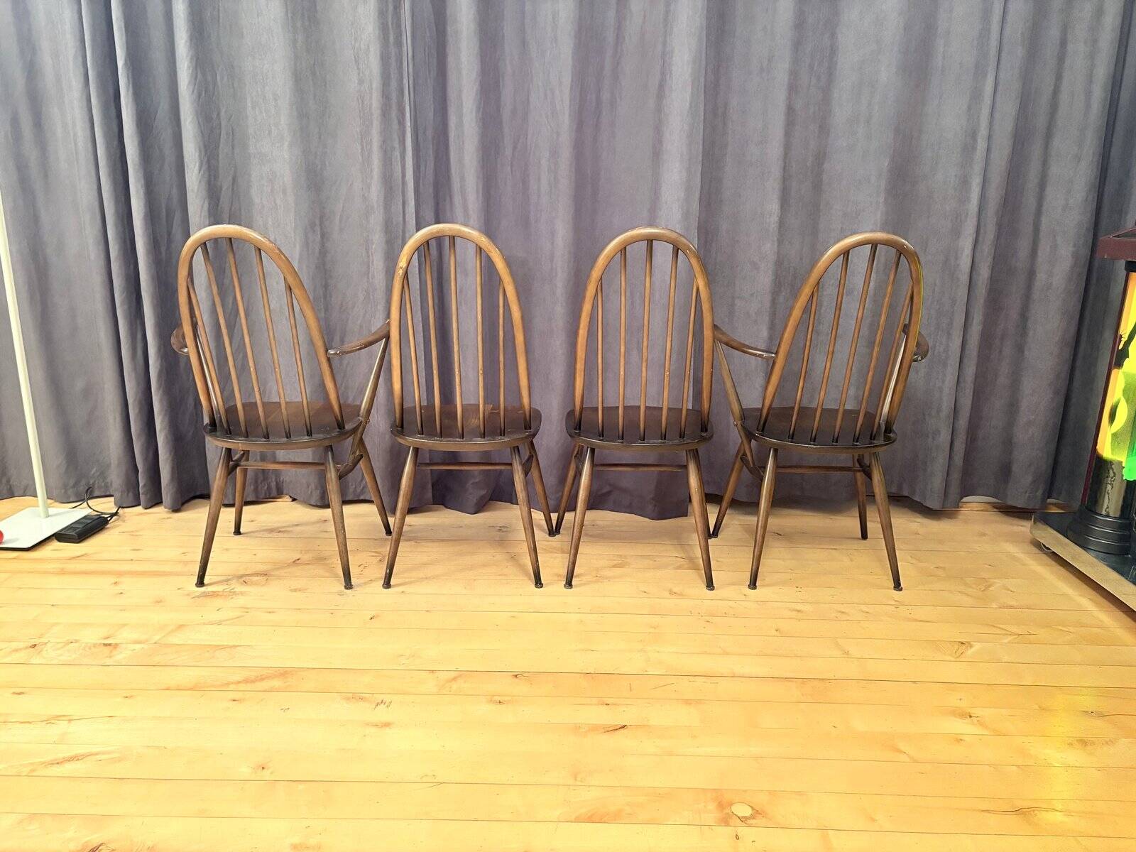 Quaker Windsor chairs by Lucian Ercolani for Ercol, United Kingdom, 1960s, set of 4