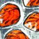 Hand-painted oyster and shellfish presentation plate from Pornic.