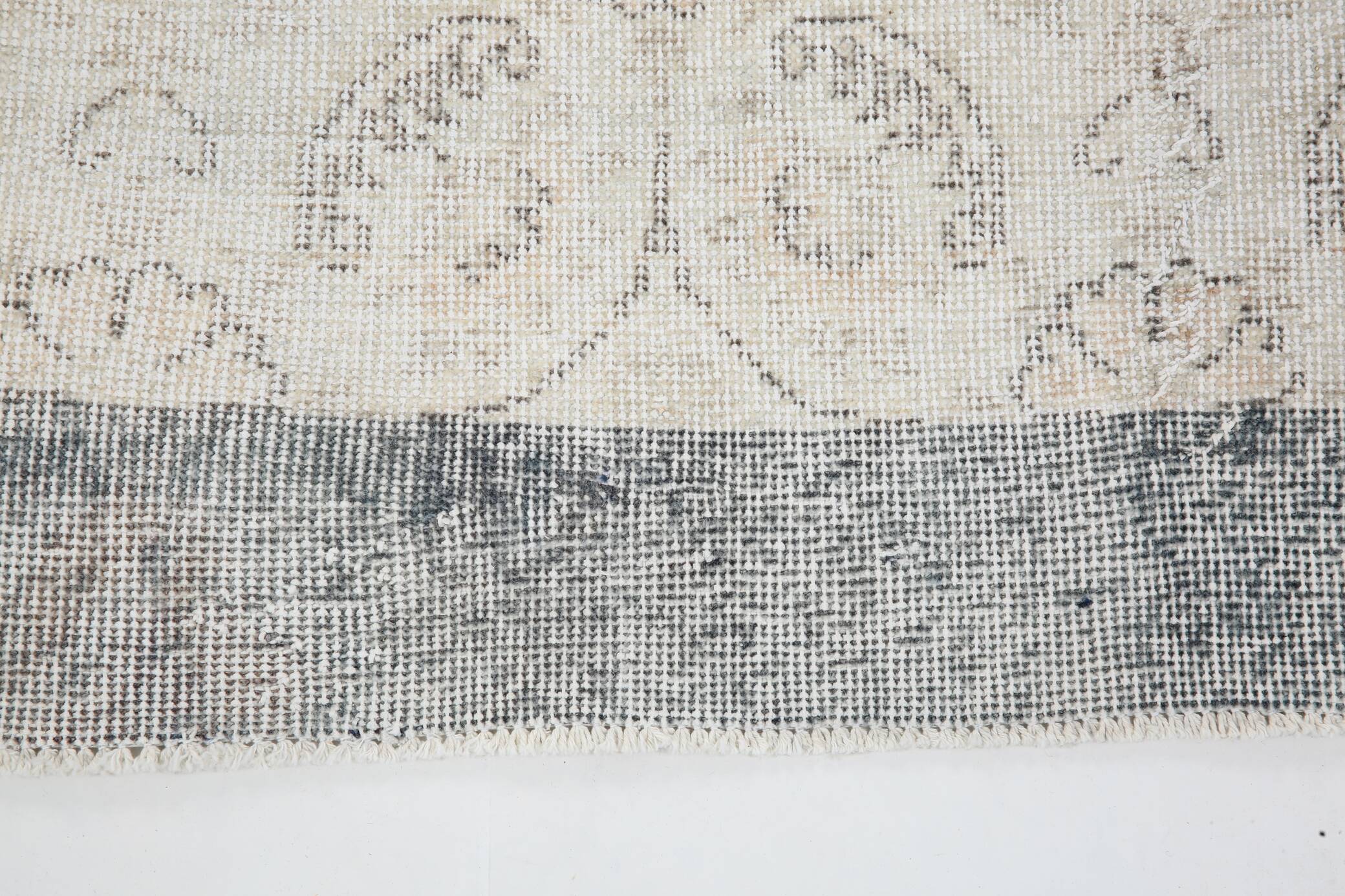 3x11 Rugs For Hallway Beige & Blue Vintage Runner Rug, 82x338Cm