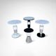 Hand crafted side tables of ceramic and marble in memphis style by casalto
