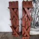Paire de bancs pliant de  jardin  en bois