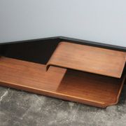 Small Mid-Century Shelf in Rosewood and Black Laminate, 1960s