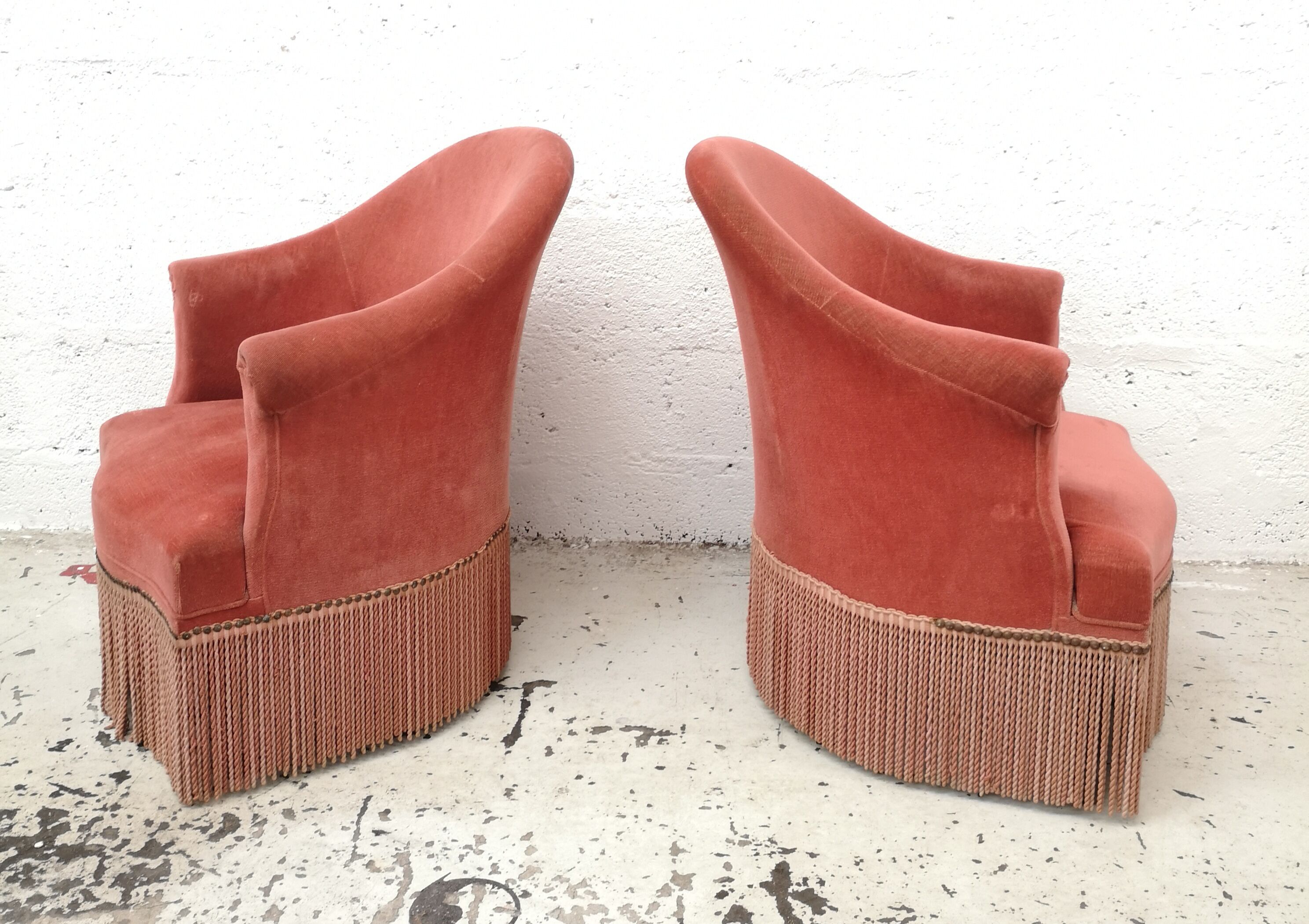 Pair of armchairs pink