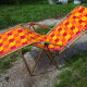 Vintage lafuma orange folding long chair  70