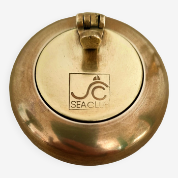 Sea-Club individual marine nomadic ashtray - vintage from the 80s - brass
