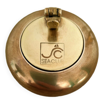 Sea-Club individual marine nomadic ashtray - vintage from the 80s - brass