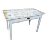 Pastel blue farm table