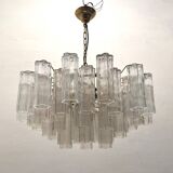 Chandelier en verre de Murano Tronchi des années 1970