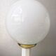 Set of 2 vintage Bony Design table lamps with 80s glass bulb hood