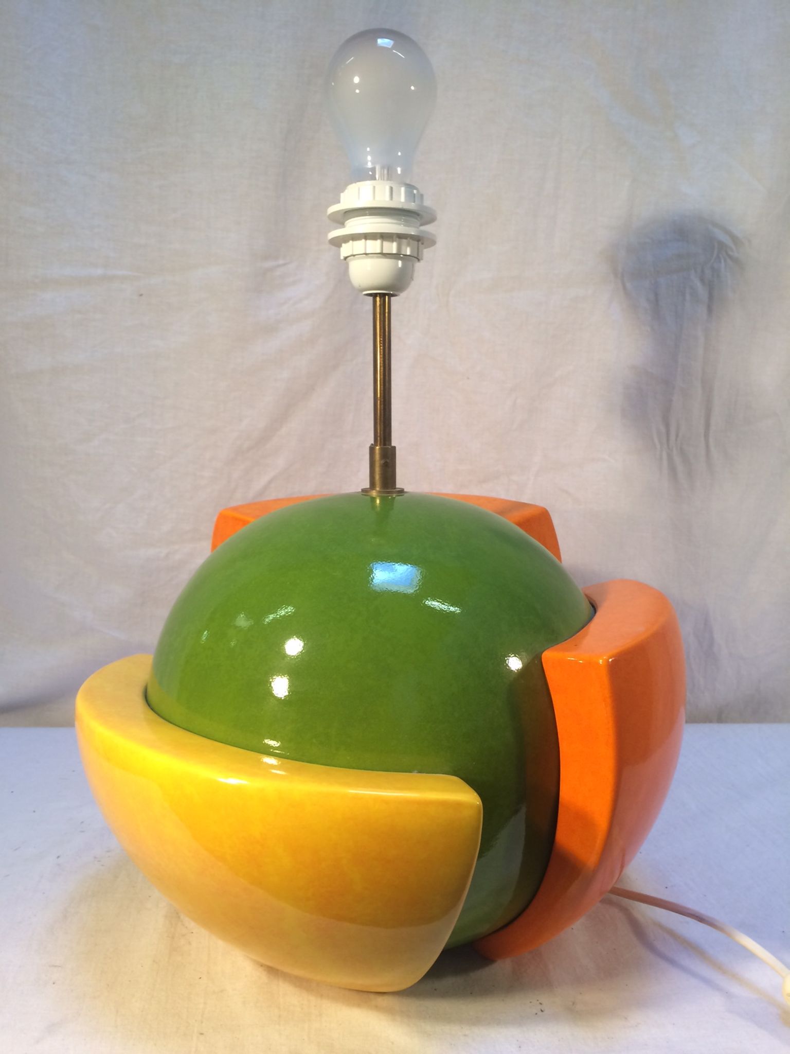 Vintage lamp "Laurence" ball format by François Chatain for Roche Bobois - 80s