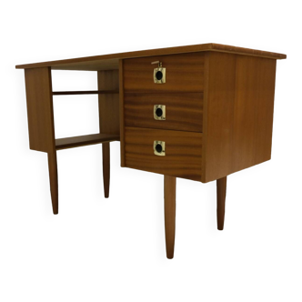 Bureau scandinave en teck vintage du milieu du siècle