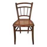 chaise ancienne style , en bois et assise en cannage