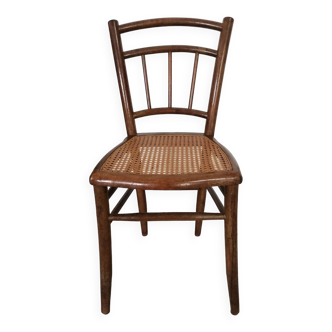 old style chair, in wood and cane seat