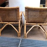 2 rattan armchair from the 50s arco