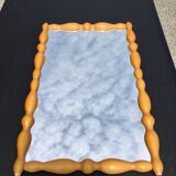 Turned wooden mirror