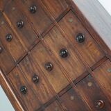 Very Large Antique Hardwood Apothecary Cabinet / Bank of Drawers, ca 1900