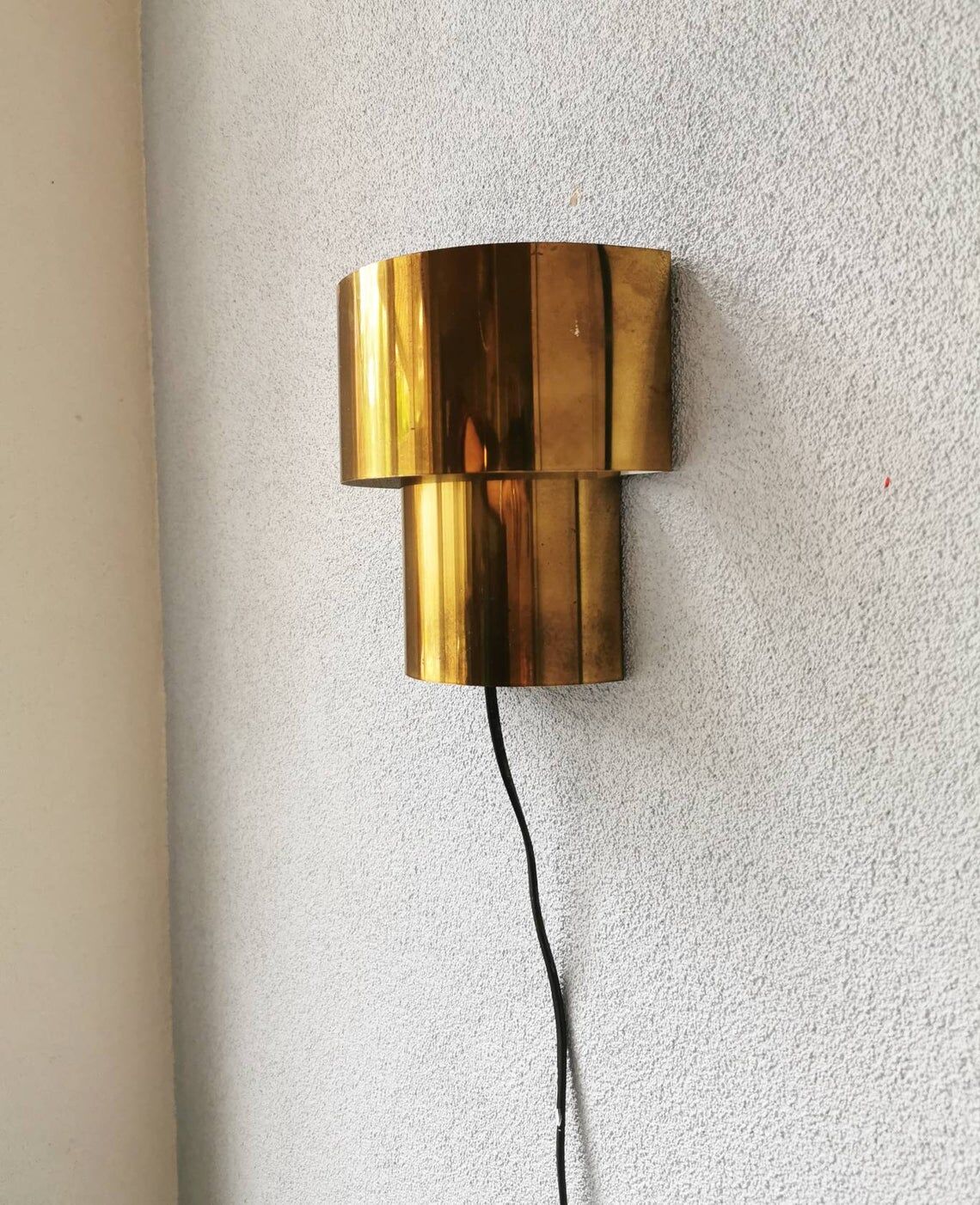 80s metal wall lamp