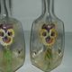 lot of 2 art-New enamelled bottles around 1900 water carafes for absinthe
