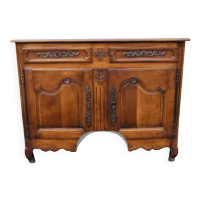 Buffet bas Louis XV époque XIXe en bois fruitier massif chevillé