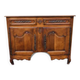 Buffet bas Louis XV époque XIXe en bois fruitier massif chevillé