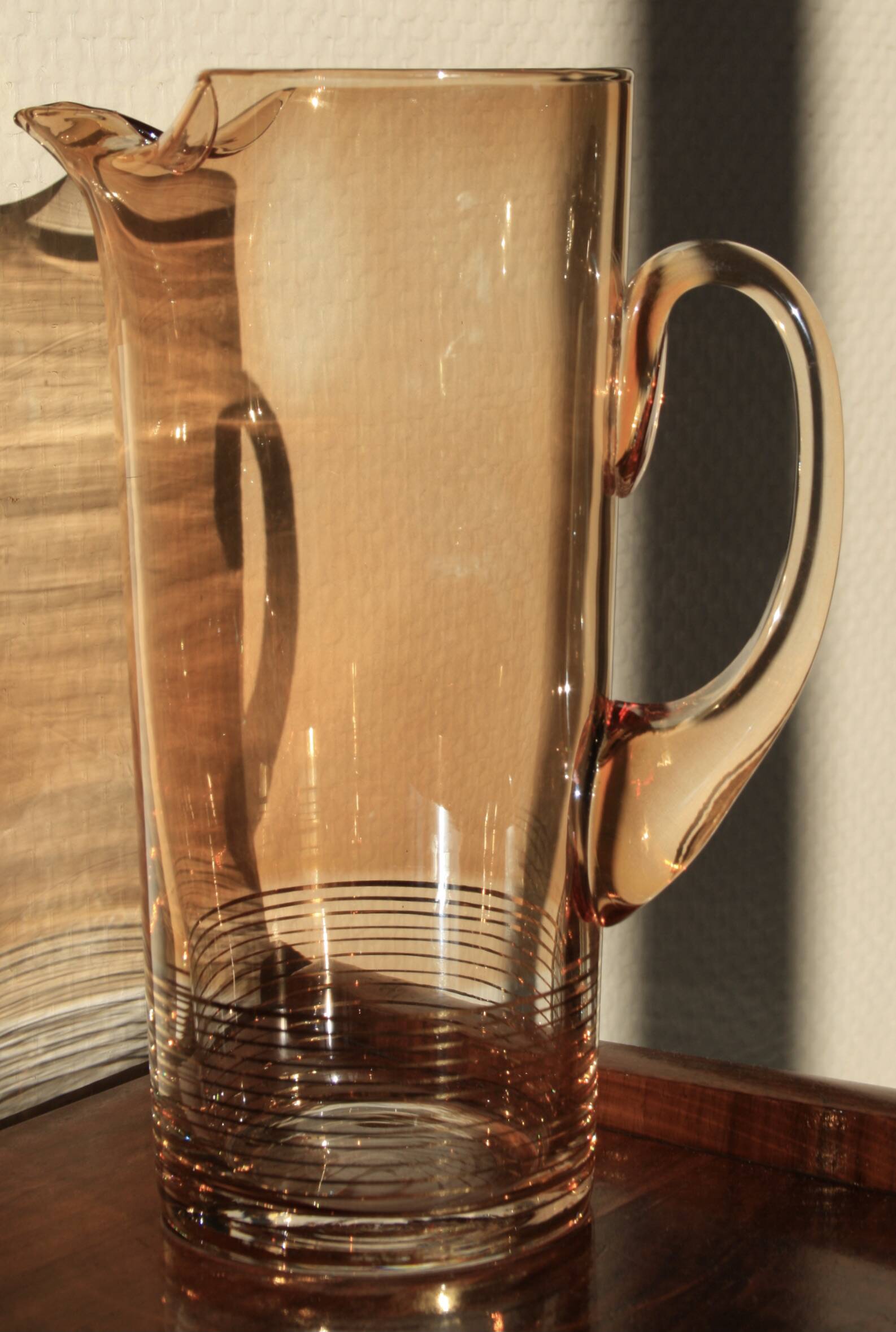 Blown glass pitcher/carafe