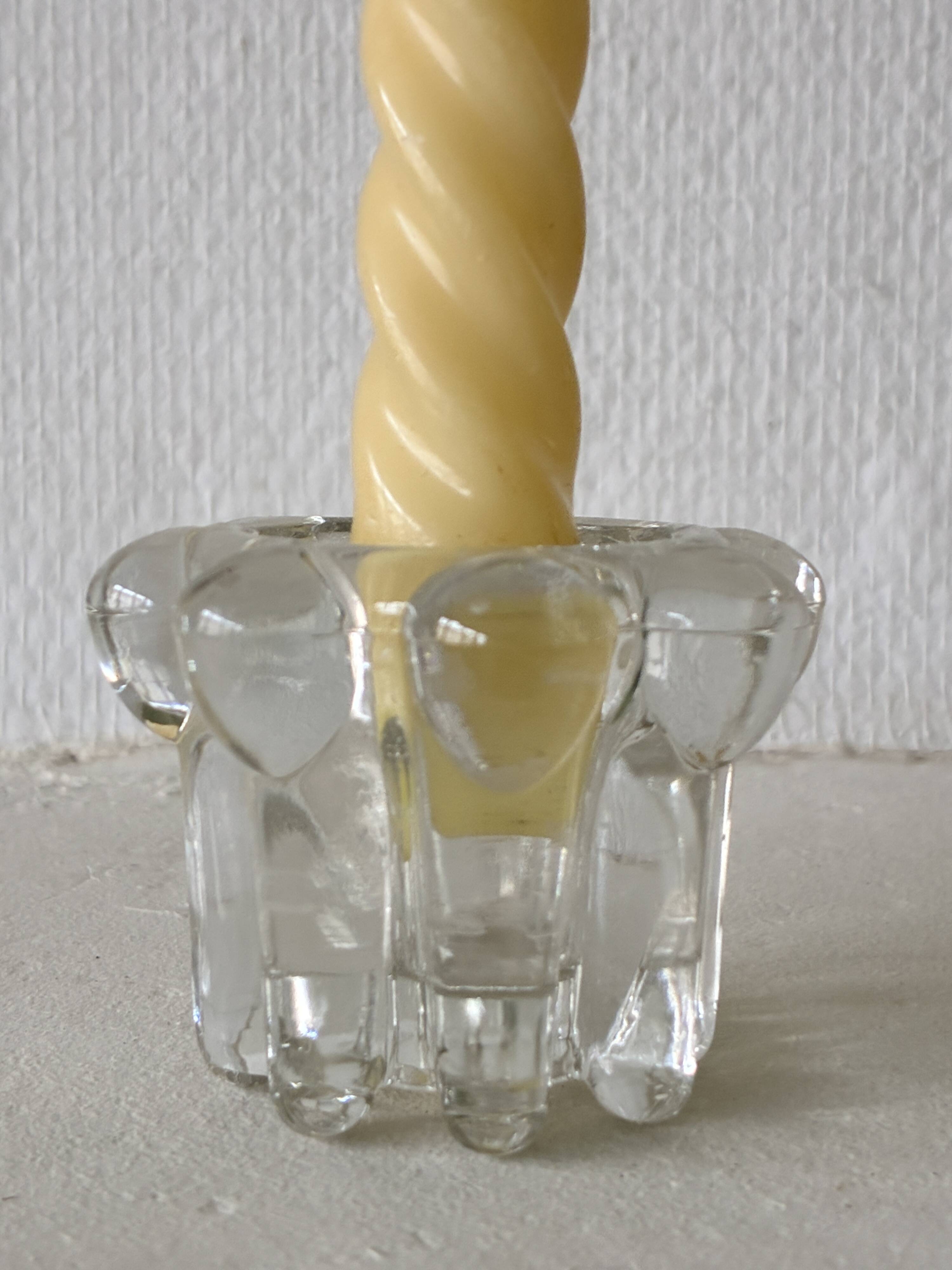 Vintage glass candlestick from Reims