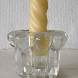 Vintage glass candlestick from Reims