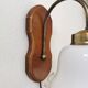Vintage wall lamp with 70s glass cap