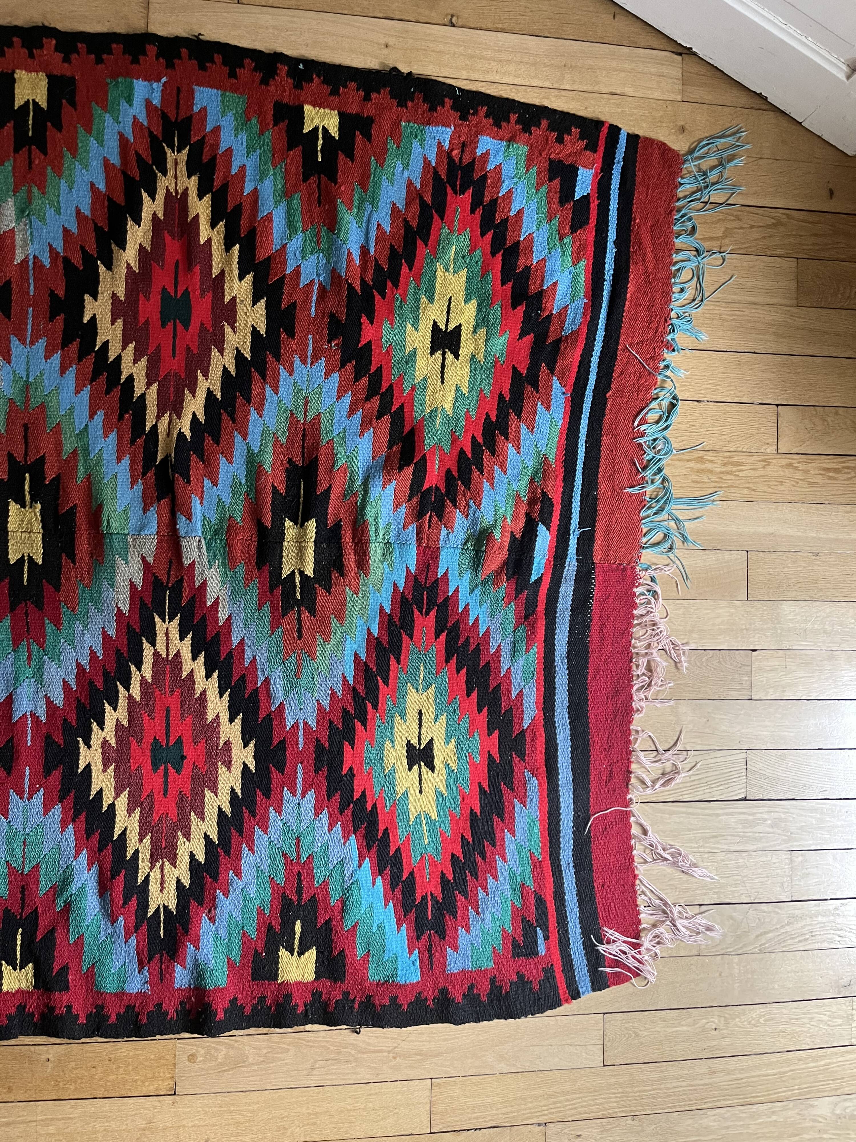 Vintage kilim rug, 246x130 cm